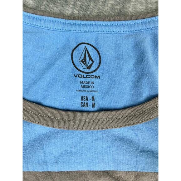 Volcom Men’s Tank Top Size M Brown Blue Two Tone Sleeveless Shirt Exc - Picture 4 of 7